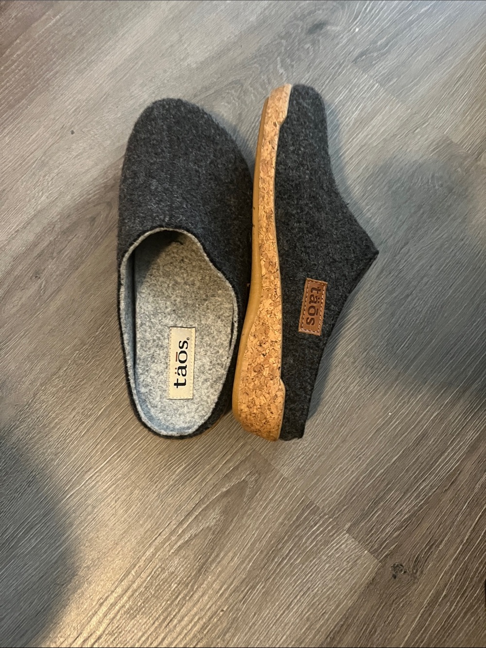 Taos Footwear Women’s Size 41/10 Charcoal Gray, Wool Slip-On Clog - Picture 5 of 7